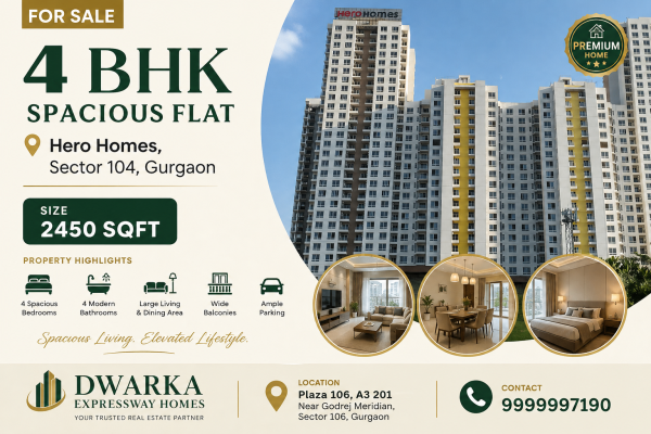 4 bhk flat for sale in hero homes